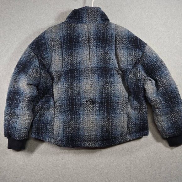 Levis Jacket Cinch Coat Puffer Heavyweight WOOL Blend Medium Womens Plaid - Picture 9 of 13